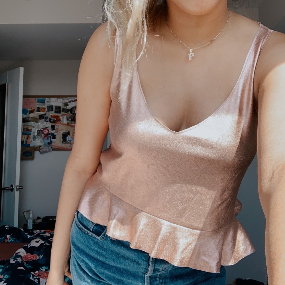 Rose gold Zara blouse
